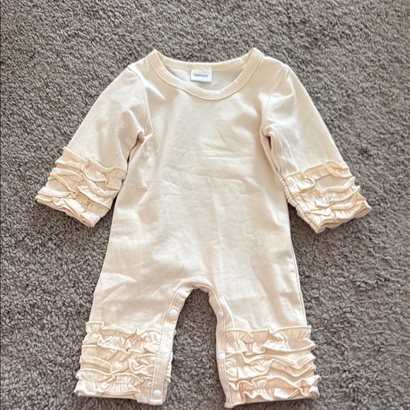 Cream Ruffle Baby Romper - Picture 1 of 1
